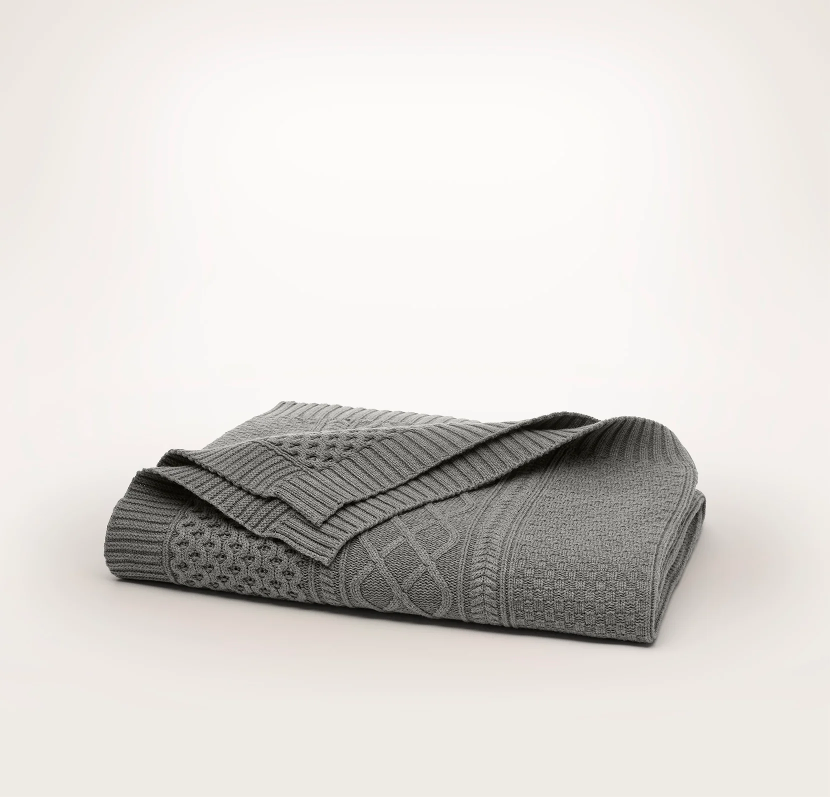 Aran Knit Throw Blanket - Image 3